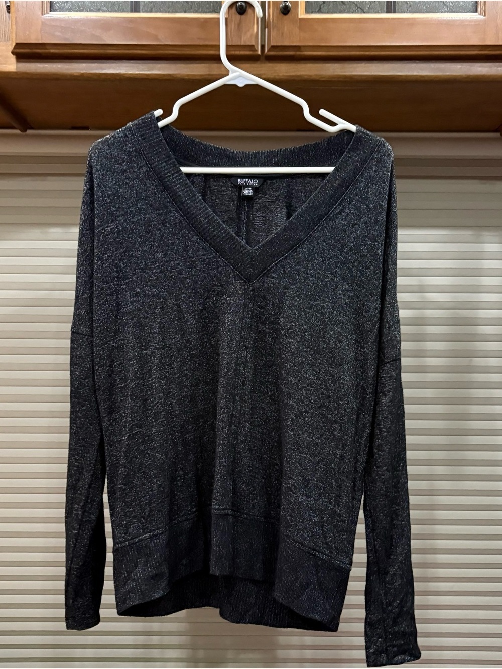 Buffalo David Bitton Charcoal V-Neck Women's Sweater